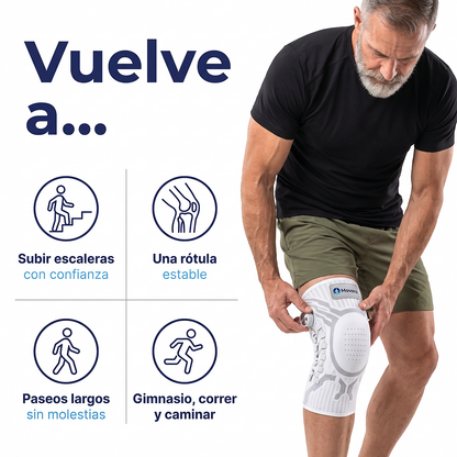 Rodillera ajustable con rueda que no se cae