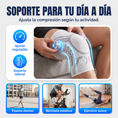 Rodillera ajustable con rueda que no se cae