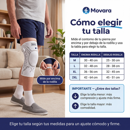 Rodillera ajustable con rueda que no se cae
